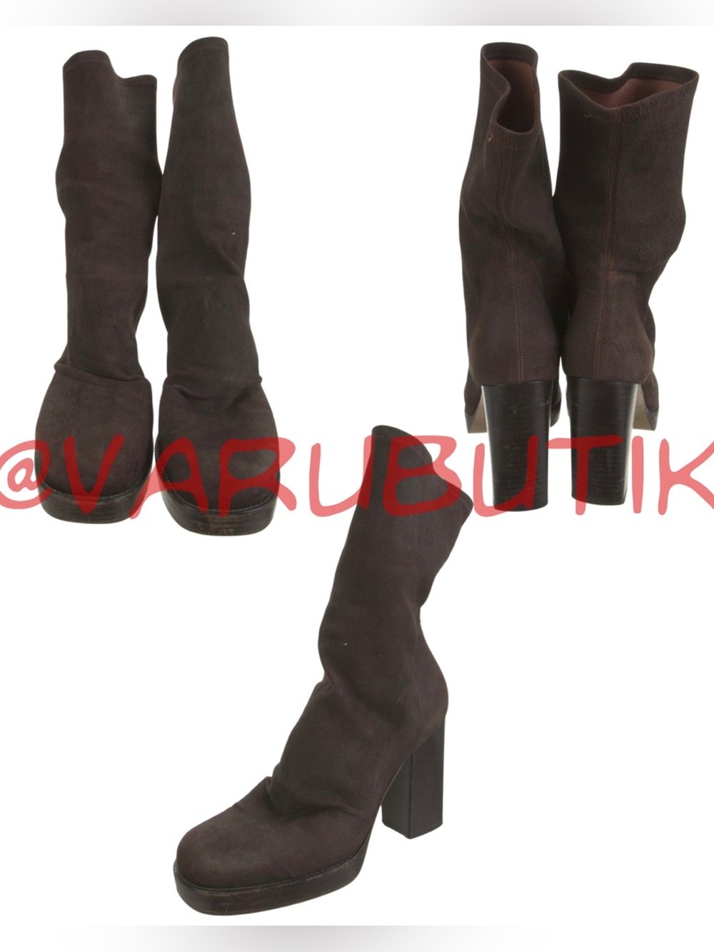 rick owens fw17 glitter lambskin heels / boots size 38 (42.5)